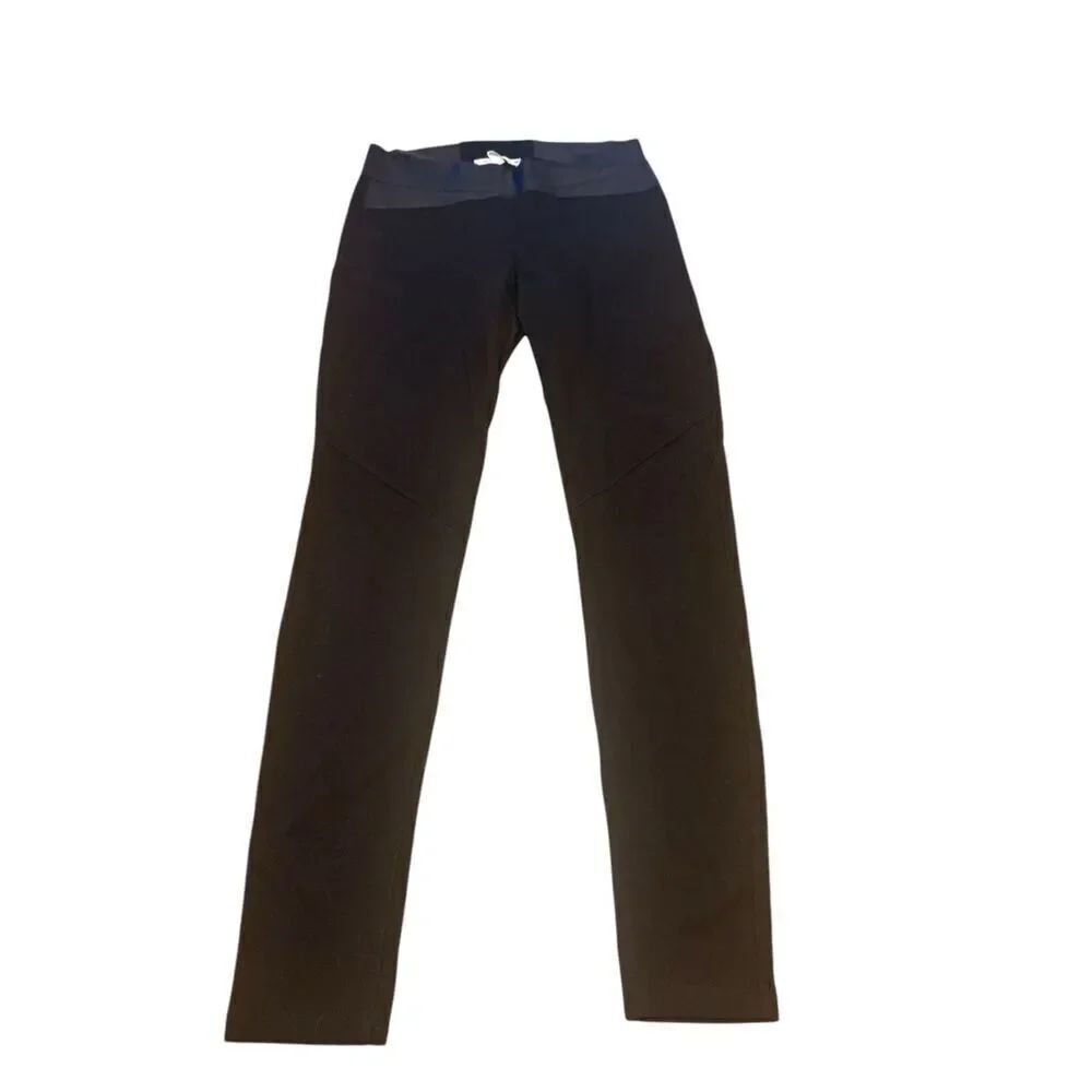 CAbi Black Ponte Leggings Criss Cross Waistband Women’s Size Small